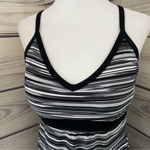 ATHLETA Shorebreak Black & Grey Athletic Swim & Beach Dress - Picture 3 of 8